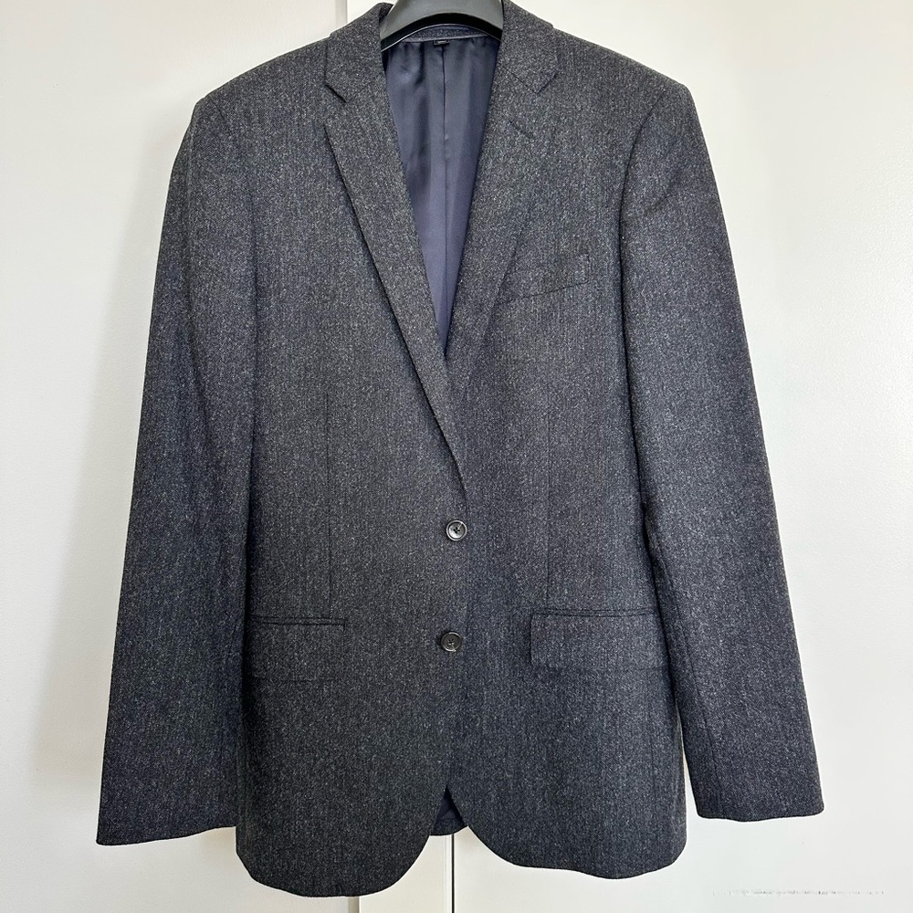 J.CREW Men's Ludlow Traveler Slim-Fit Blazer Jacket Carbon